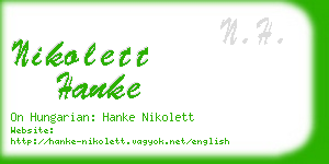 nikolett hanke business card